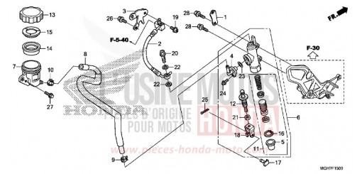MAITRE-CYLINDRE FREIN AR. VFR1200XDF de 2015